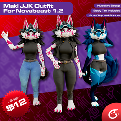 Maki JJK Outfit For Novabeast 1.2 | VRChat Clothing