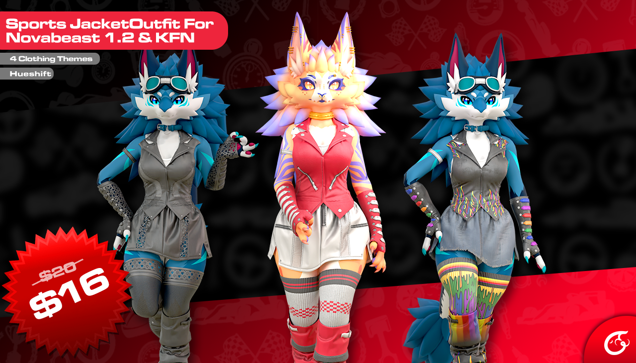 Sports Jacket Outfit For Novabeast 1.2 & KFN | VRChat Clothing