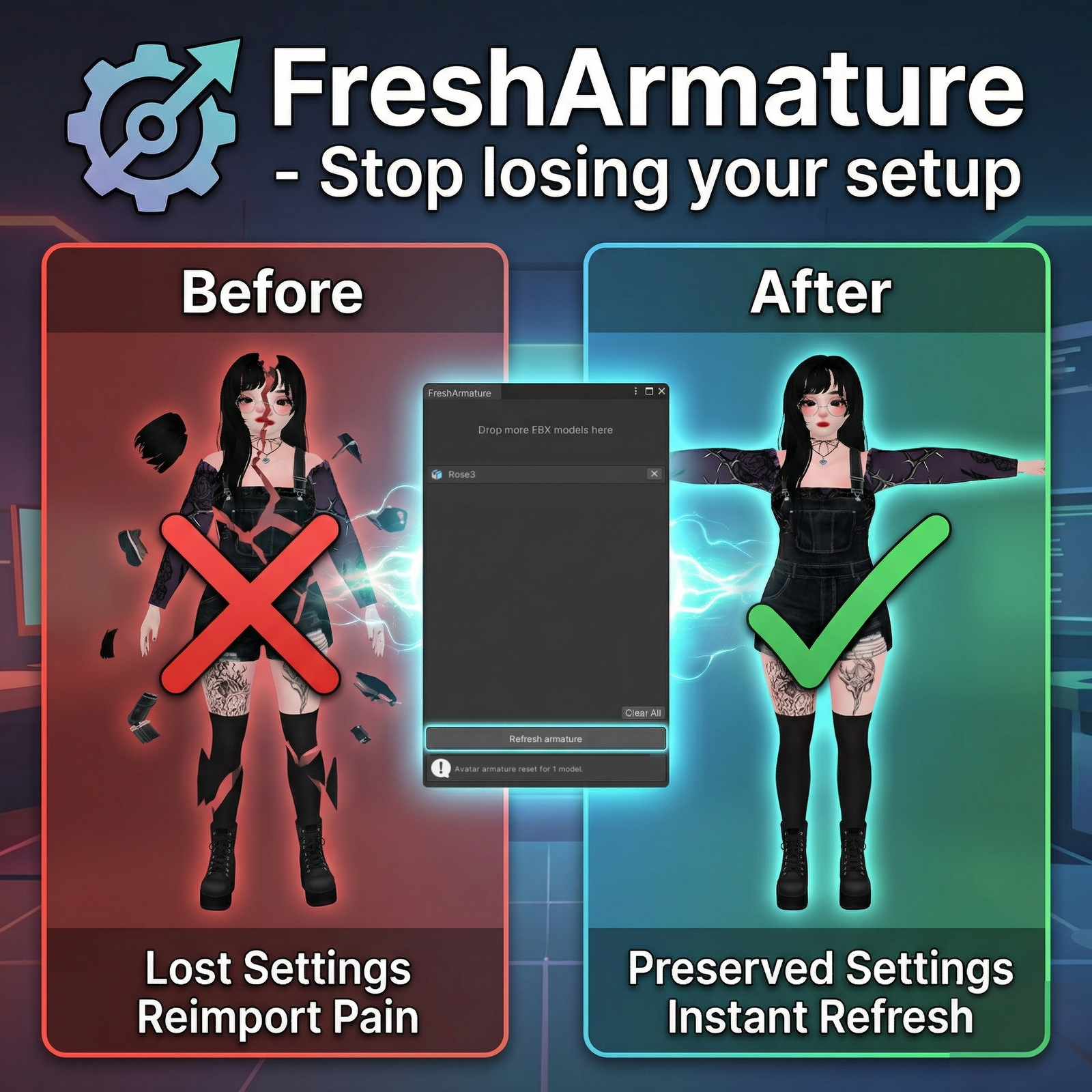 FreshArmature - Stop losing your setup