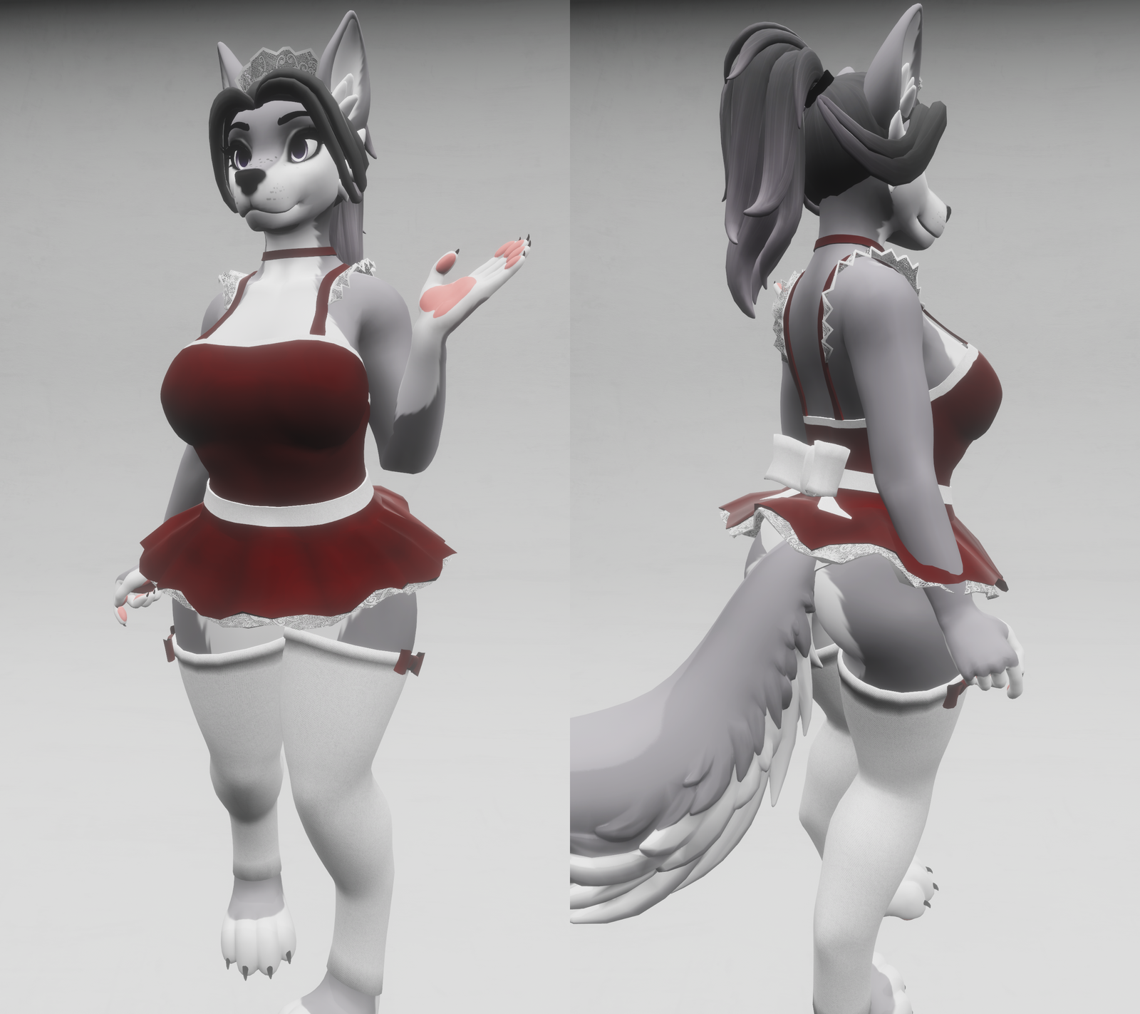 Cute Maid for Winterpaw Fem Canine