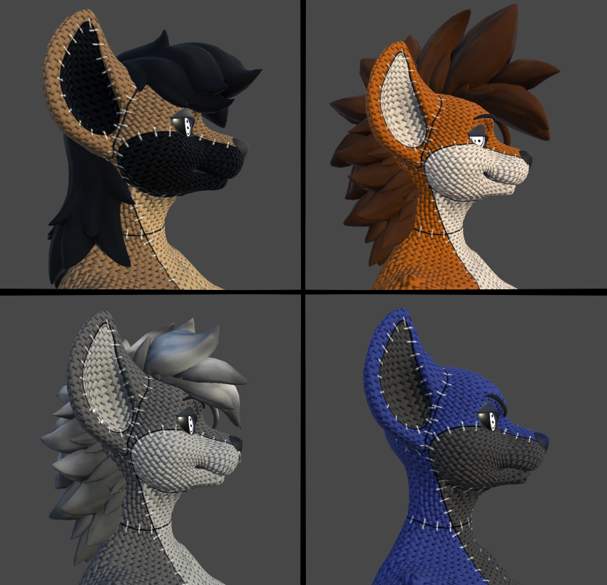 plushie Hyenid texture set