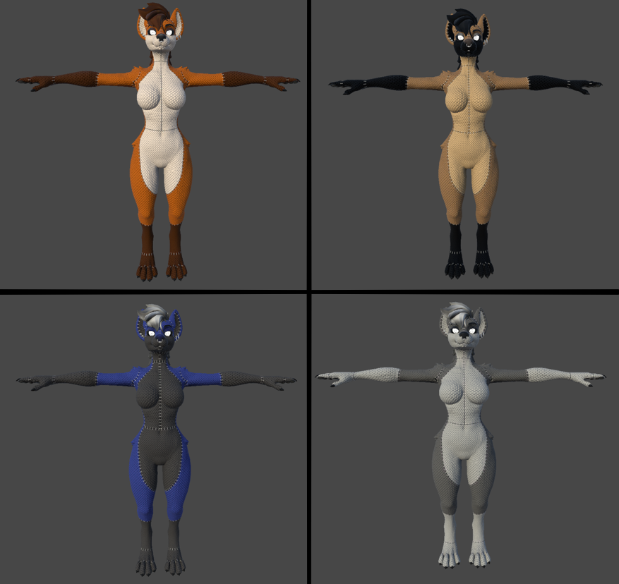 plushie Hyenid texture set