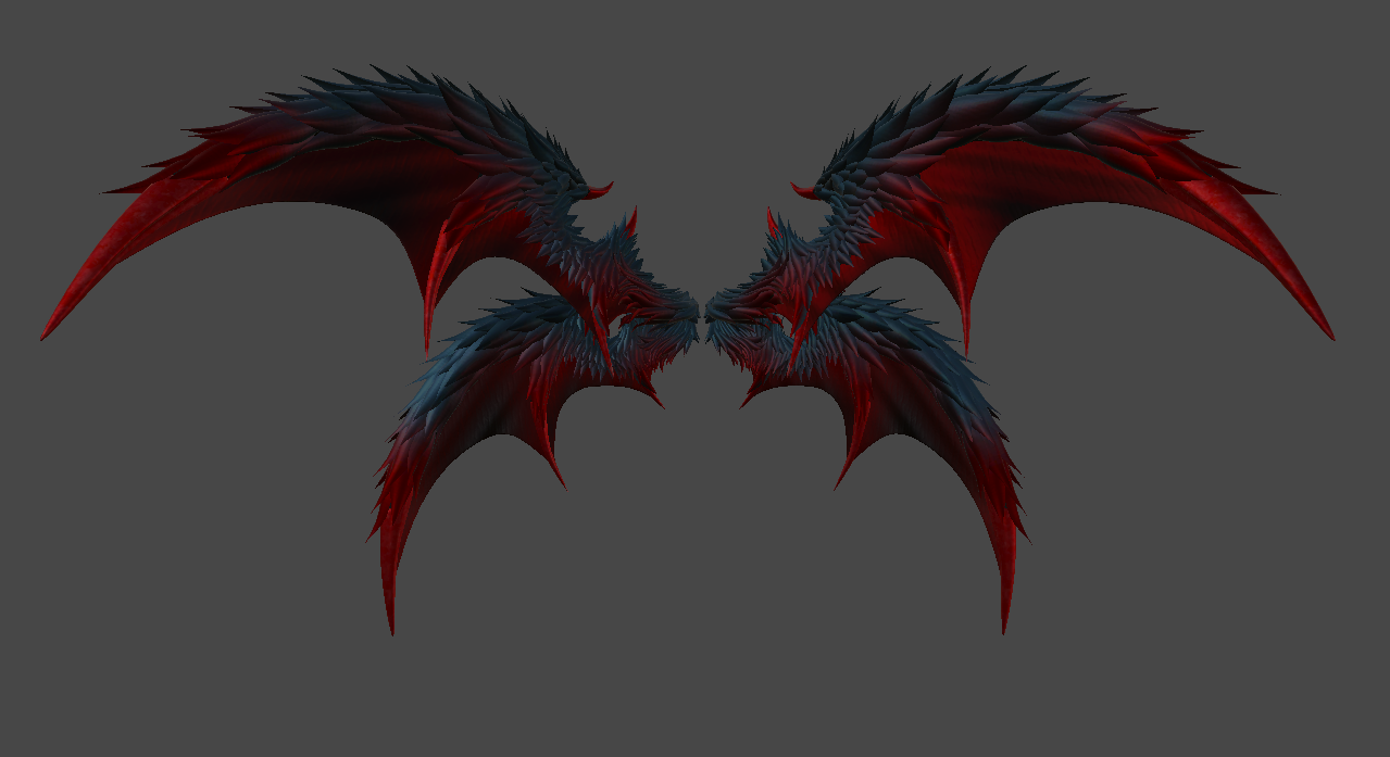 Demon Wings / 3D Model / Vrchat