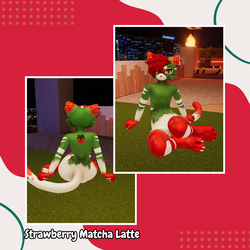 Strawberry Matcha Latte - Mayu Textures PNGs