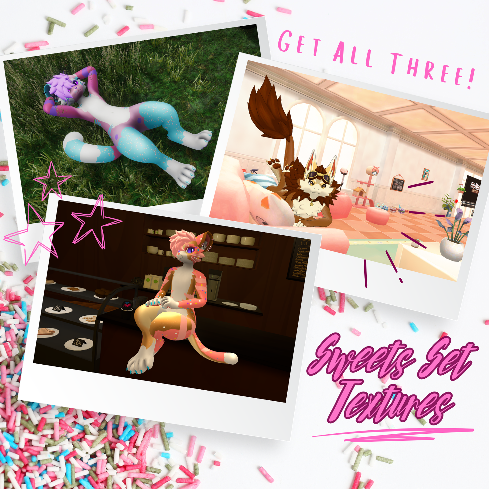 Sweets Set - Three Sets of Mayu Texture PNGs