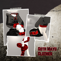 Goth Mayu Clothes Textures PNGs