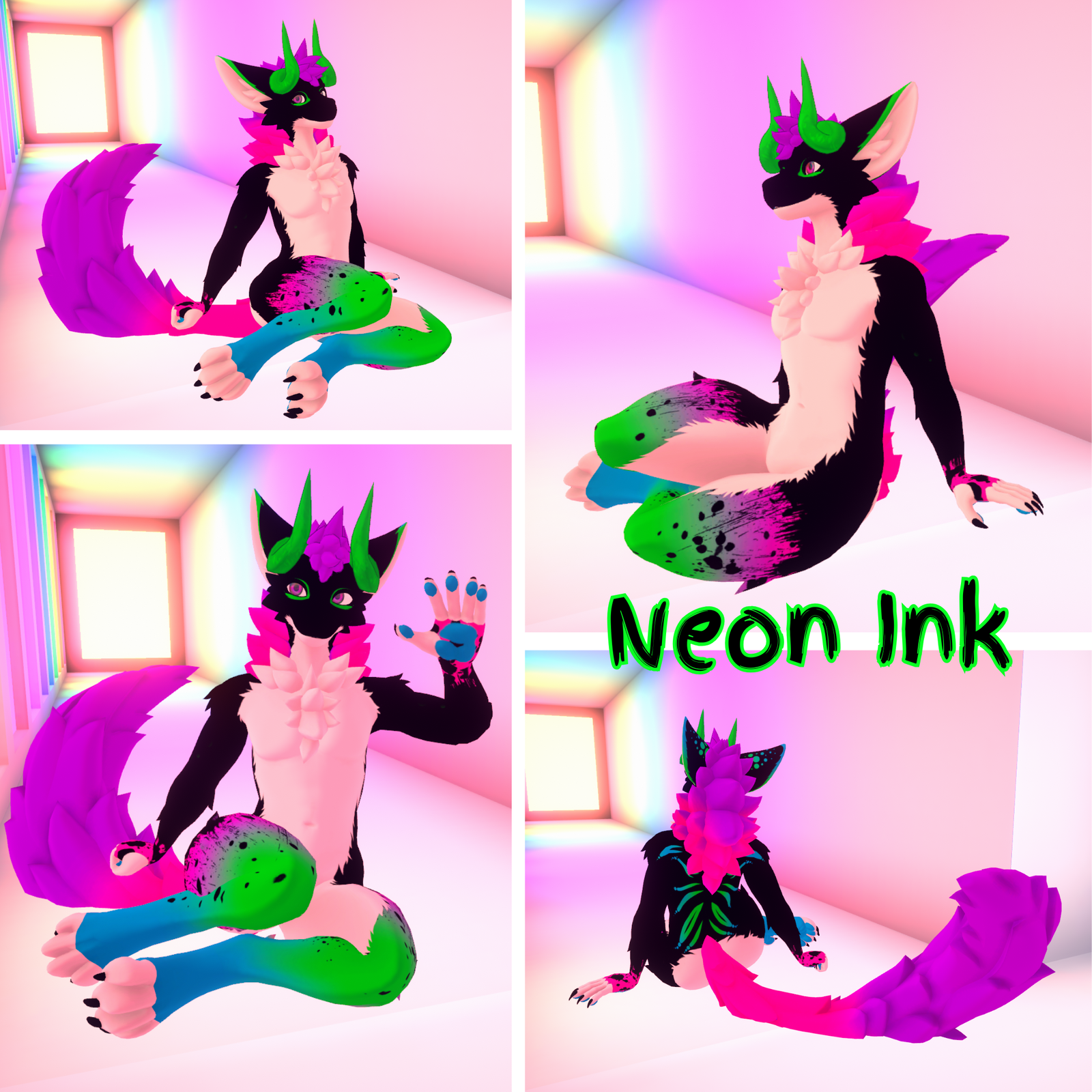 Neon Ink - Fluffgan Textures PNGs