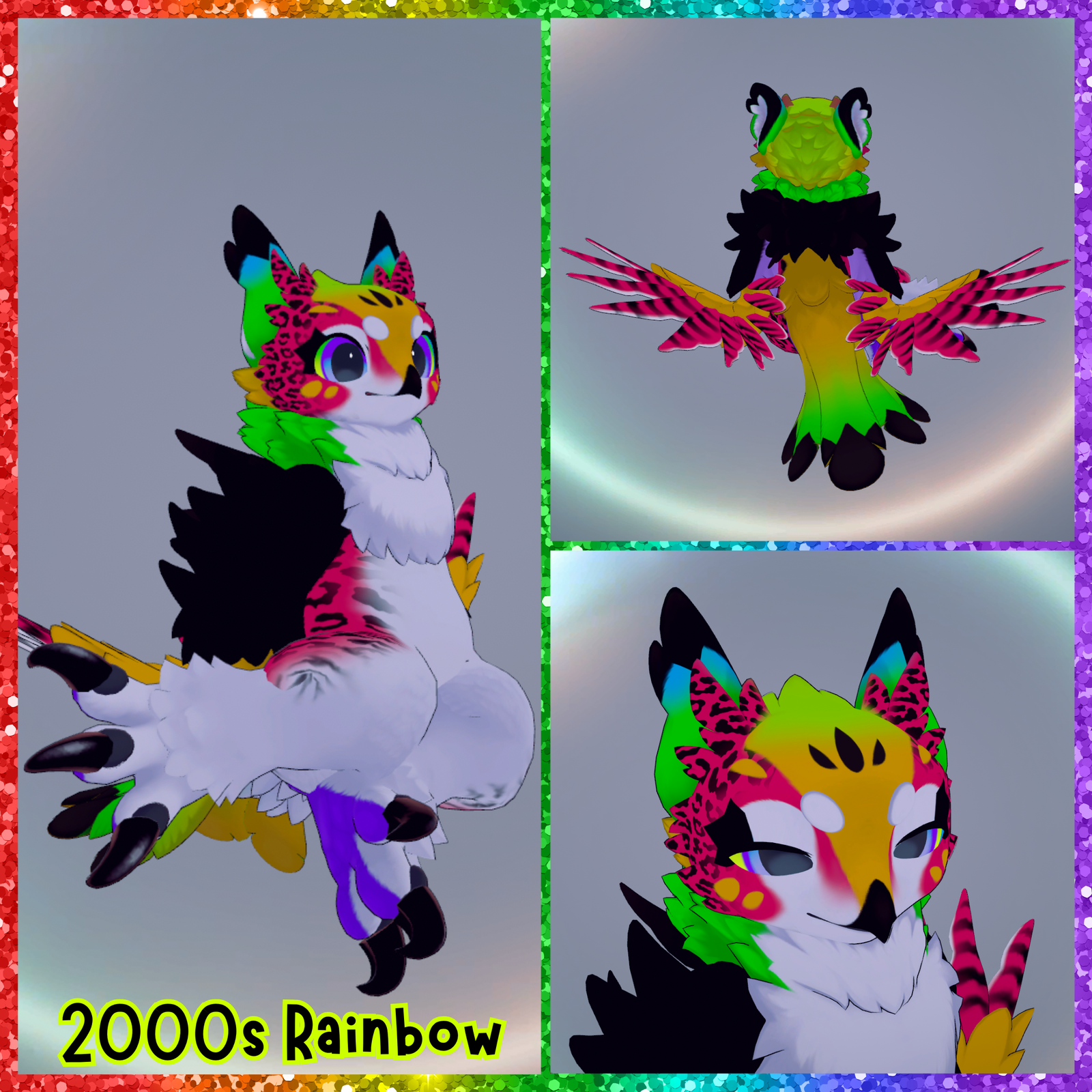 2000s Rainbow - Uncia Gryphonet Textures PNGs