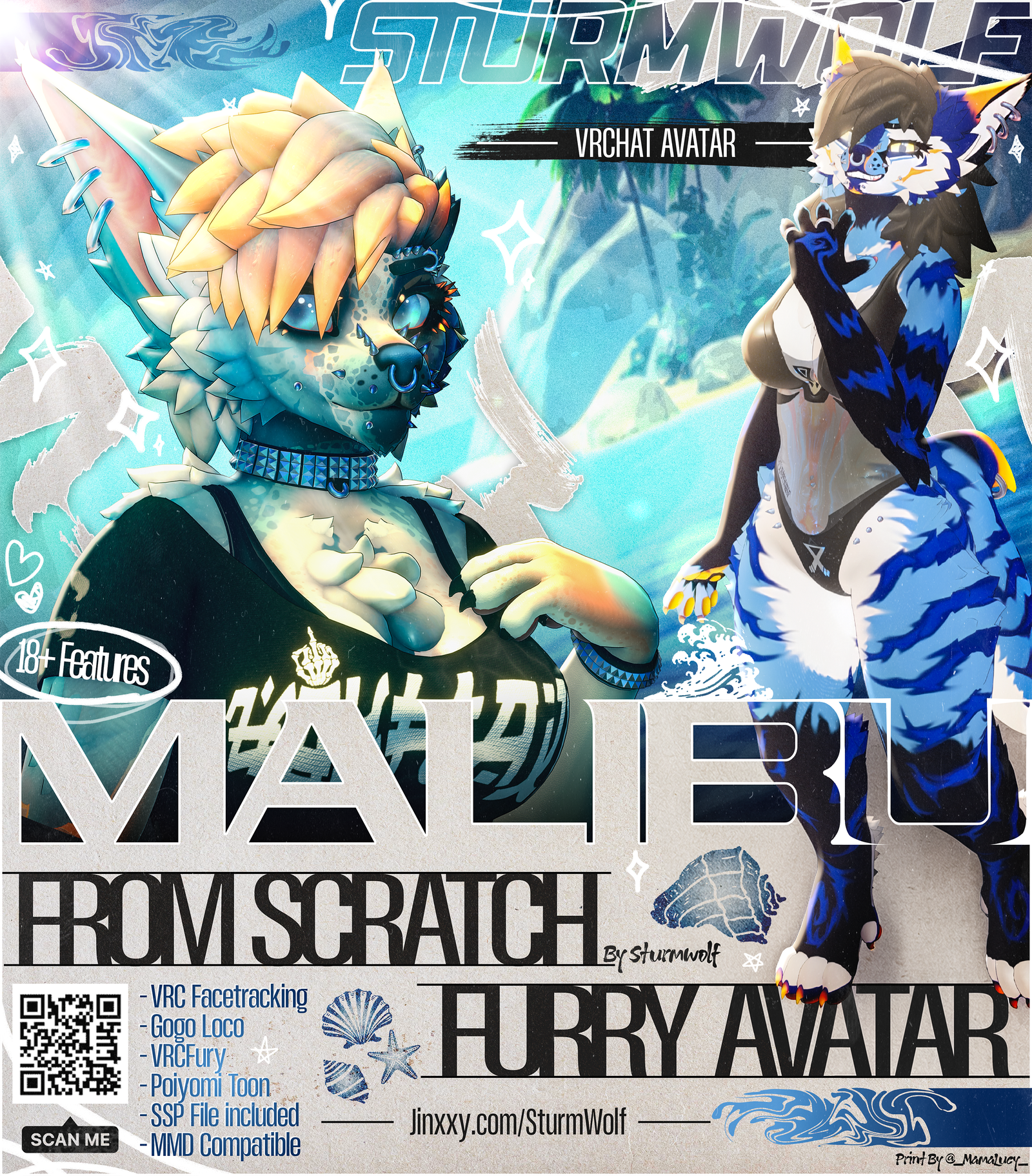 Malibu (Wolf/Shark Hybrid) Facetracking (PC) (NSFW)