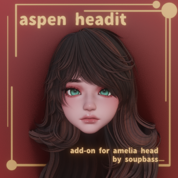 Aspen Headit | Add-On for Amelia Head + Makeup Overlays [READ DESCRIPTION]