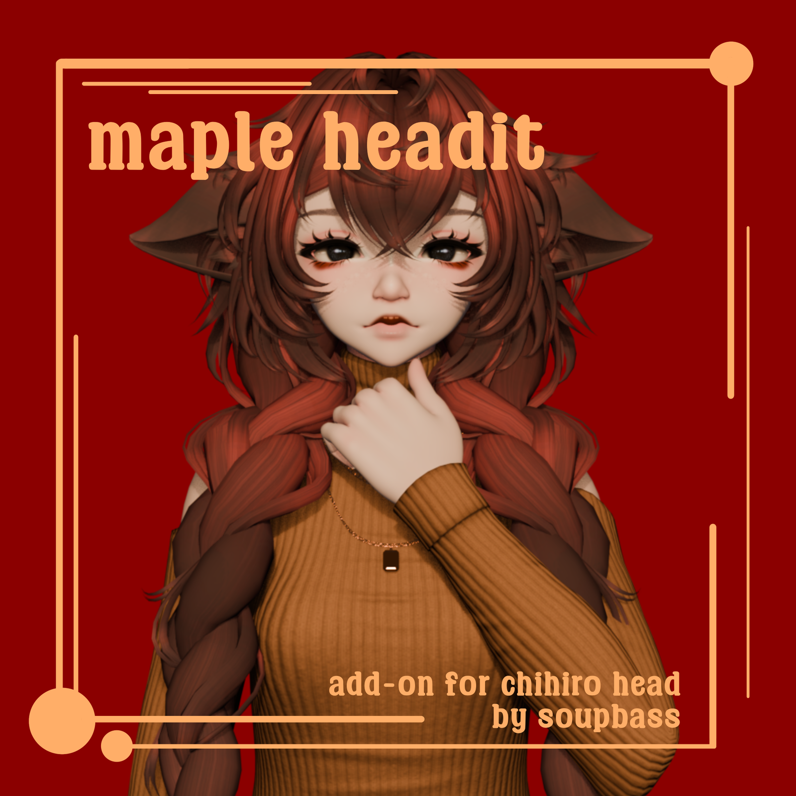 Maple Headit | Addon for Chihiro Head + Makeup Overlay [READ DESCRIPTION]