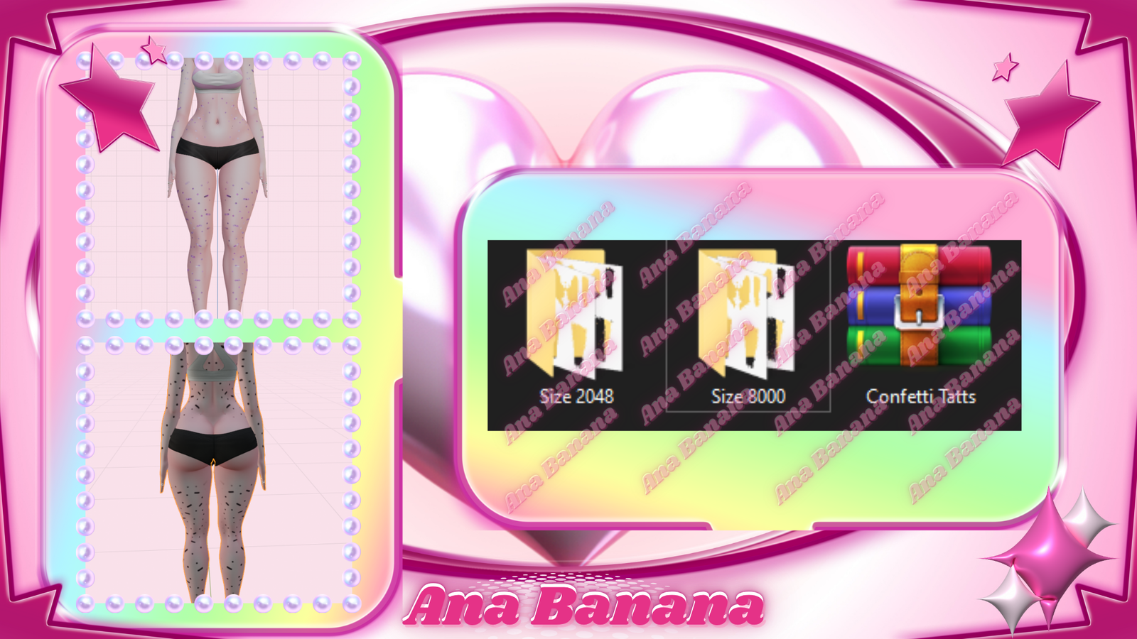 🎉 Confetti Tatts | Vrbase Egirl