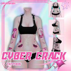 🤖 Cyber Crack Tatts | Vrbase Egirl