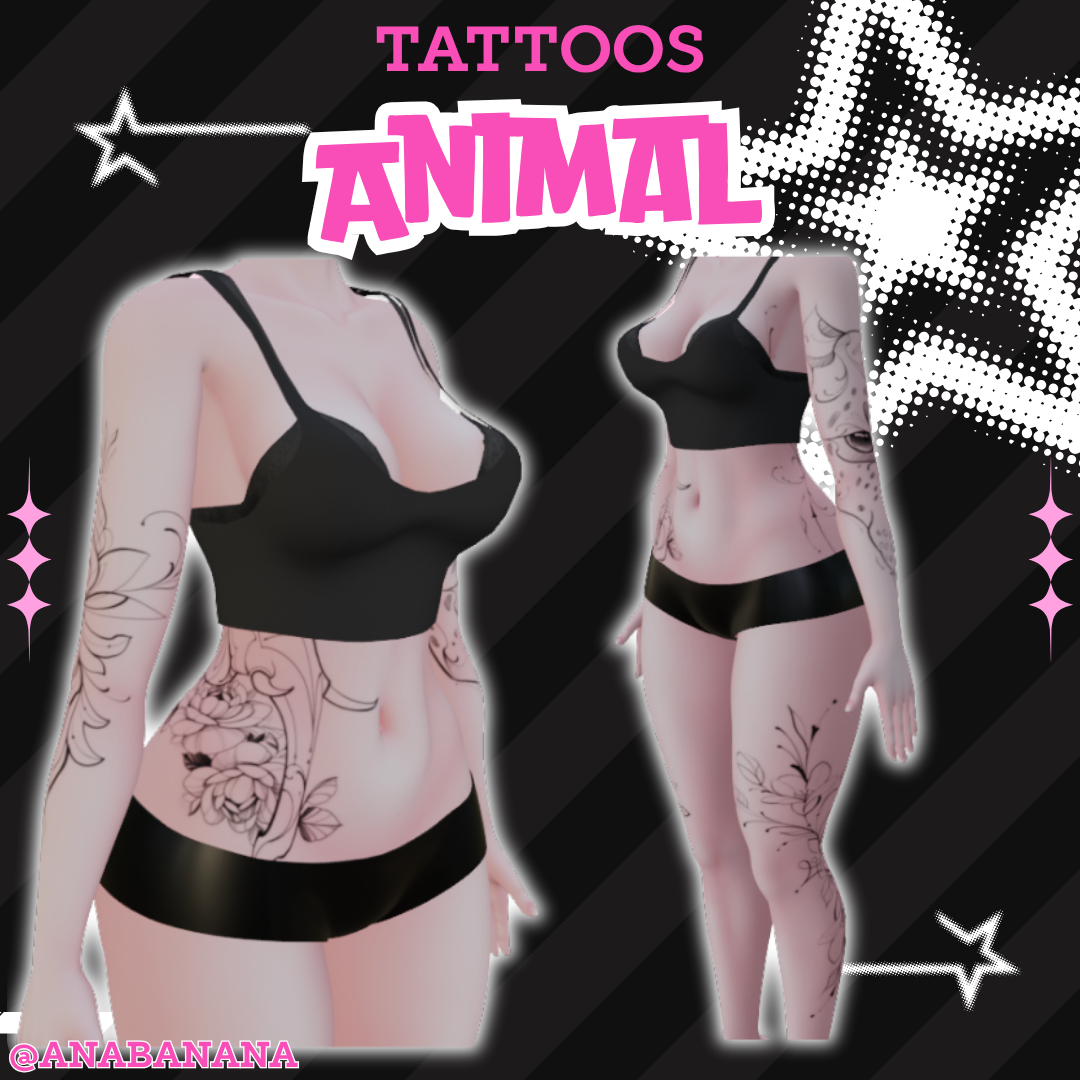🐘 Animal Tatts | Vrbase Egirl