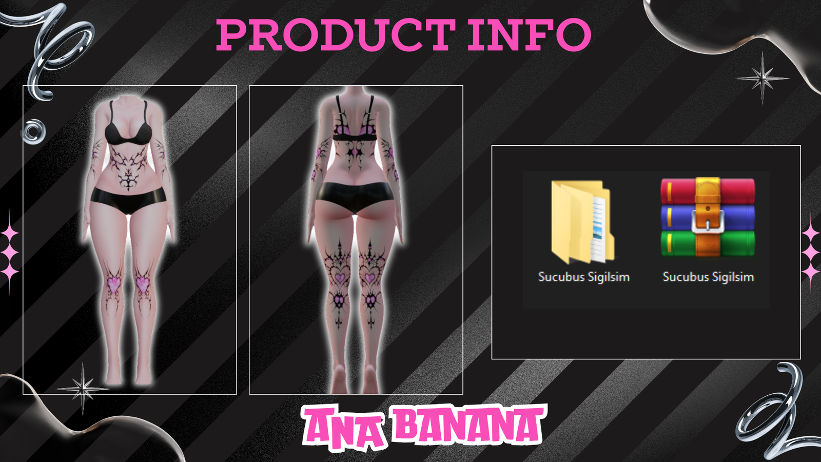 😈 Succubus Sigilism Tatts | Vrbase Egirl