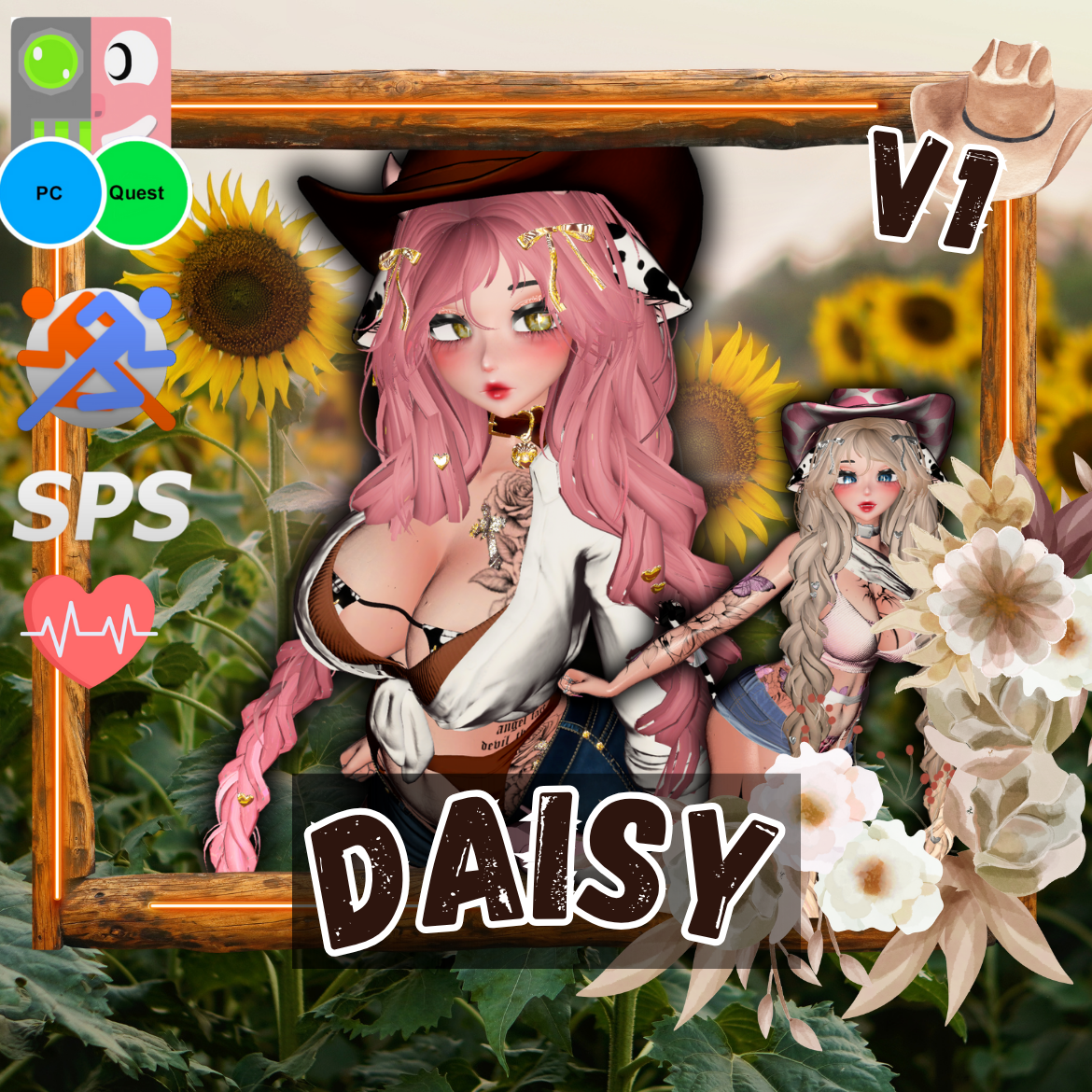 🐄 Daisy the Cowgirl | Vrcft + Quest + Furry (Bundle)