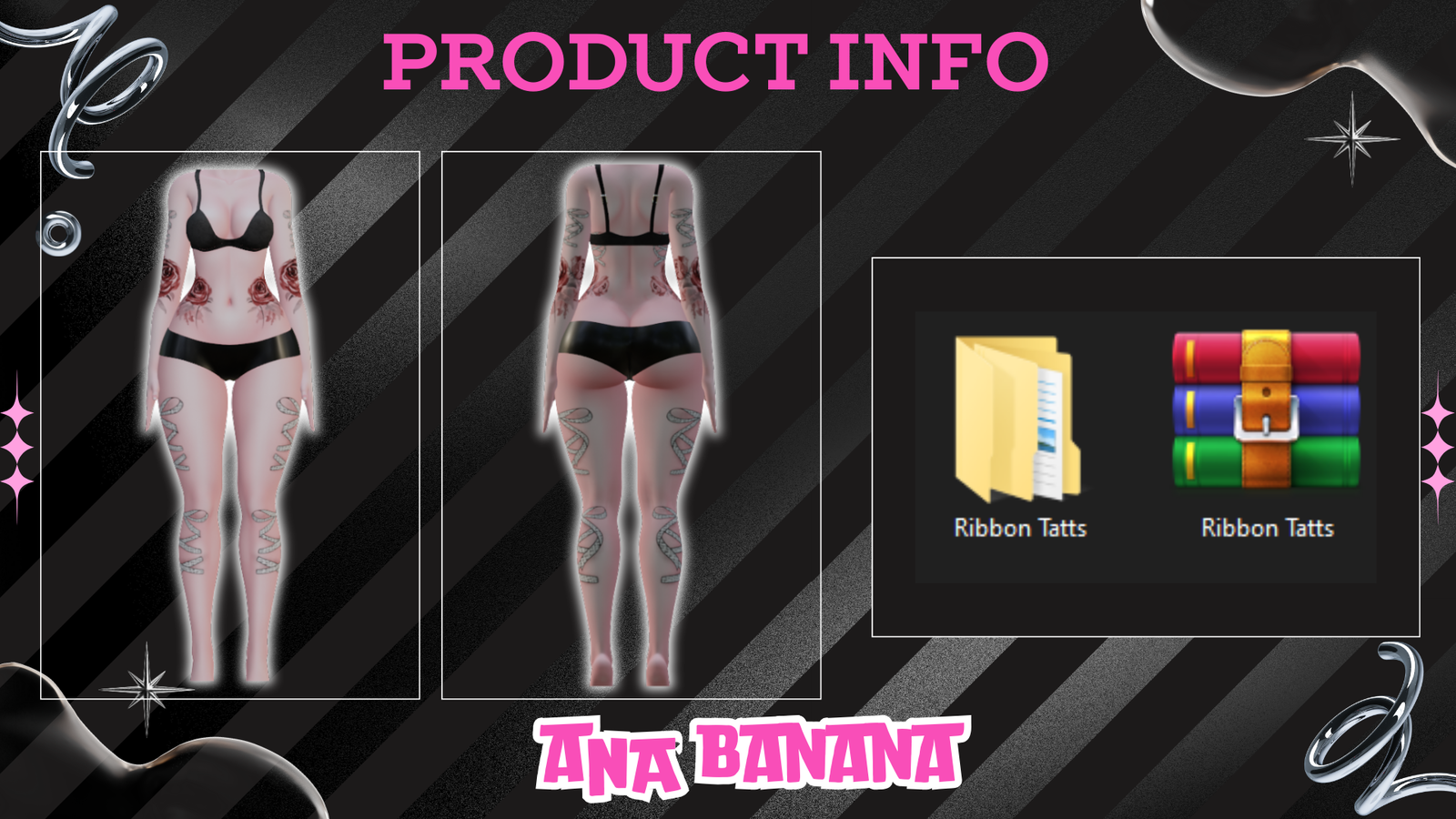 🎀 Ribbon Tatts | Vrbase Egirl