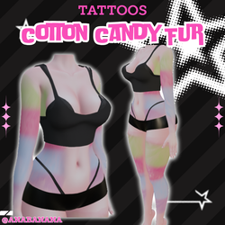 ☁️🍭 Cotton Candy Fur Tatts | Vrbase Egirl