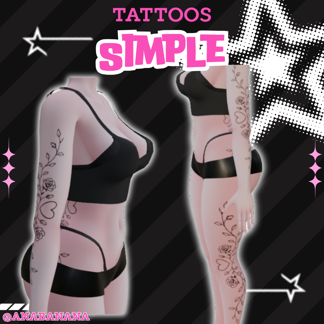 🖊️ Simple Tatts | Vrbase Egirl