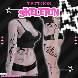 💀 Skeleton Tatts | Vrbase Egirl