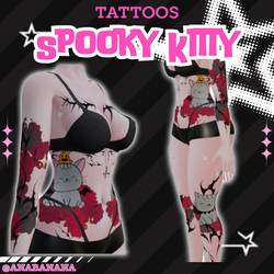 🐈 Spooky Kitty Tatts | Vrbase Egirl