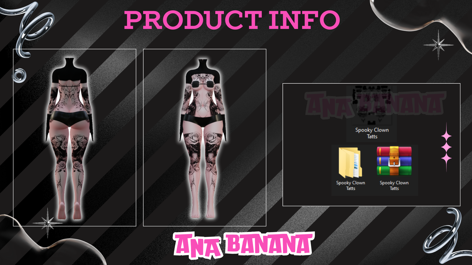 🤡 Spooky Clown Tatts | Vrbase Egirl