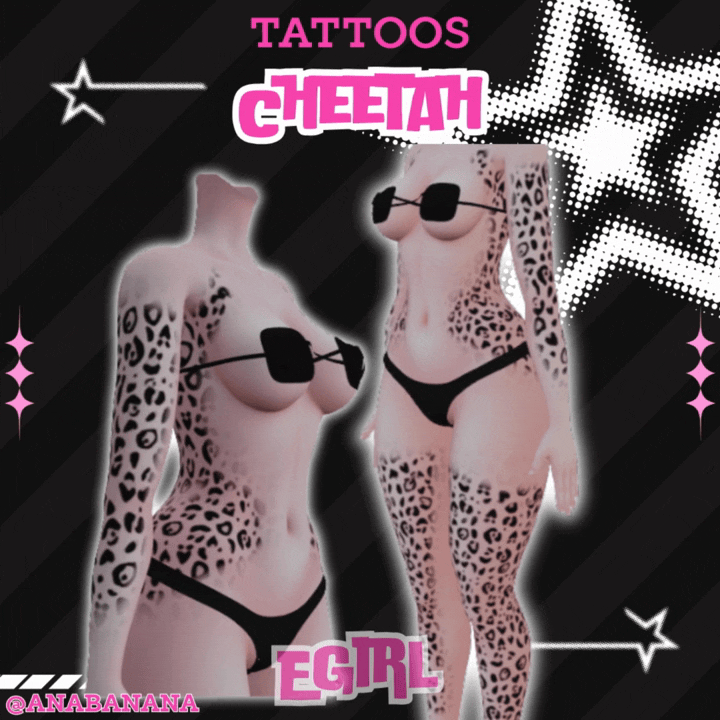 🐆 Cheetah Tatts | Egirl + Akii V1 + Zinfit F/M