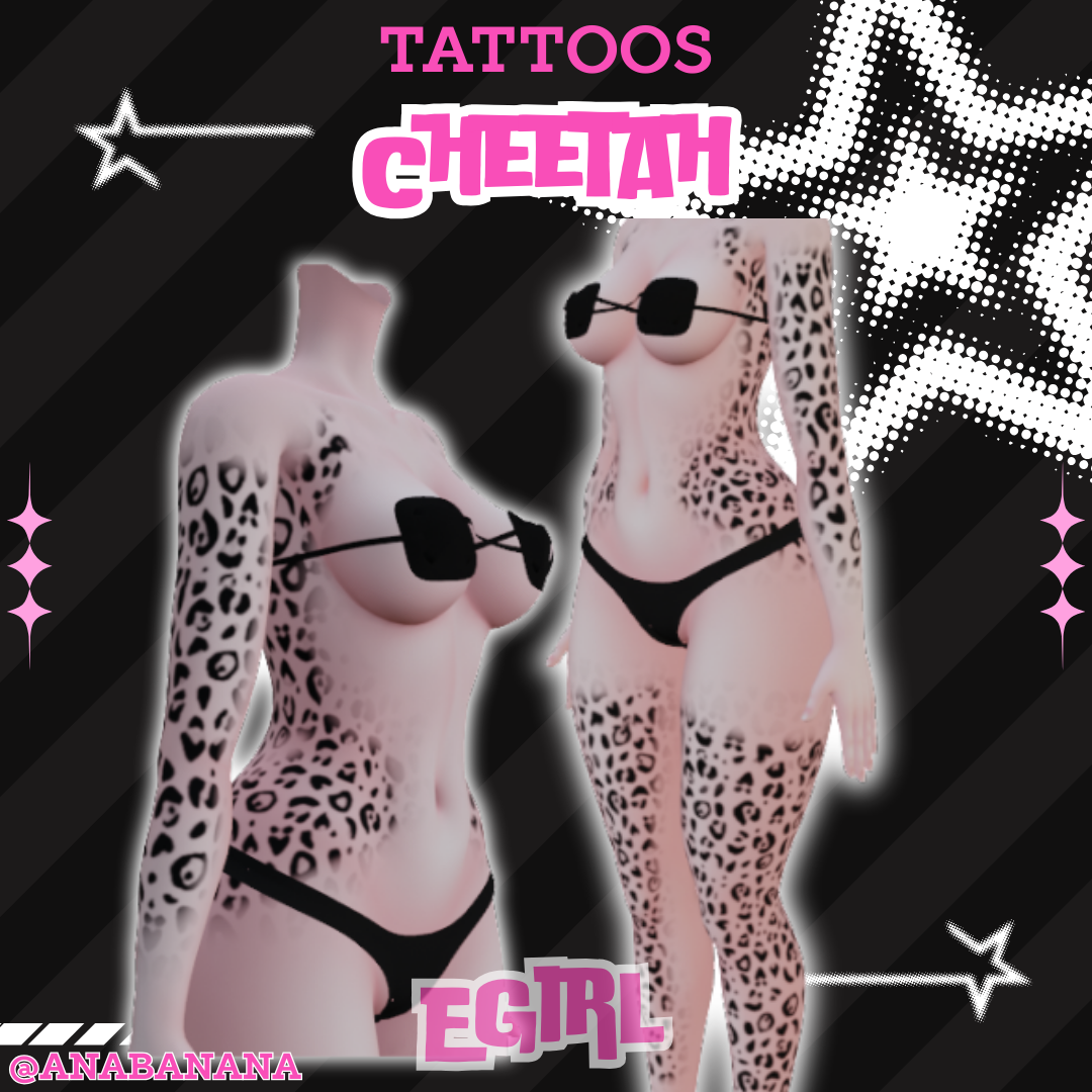 🐆 Cheetah Tatts | Egirl + Akii V1 + Zinfit F/M