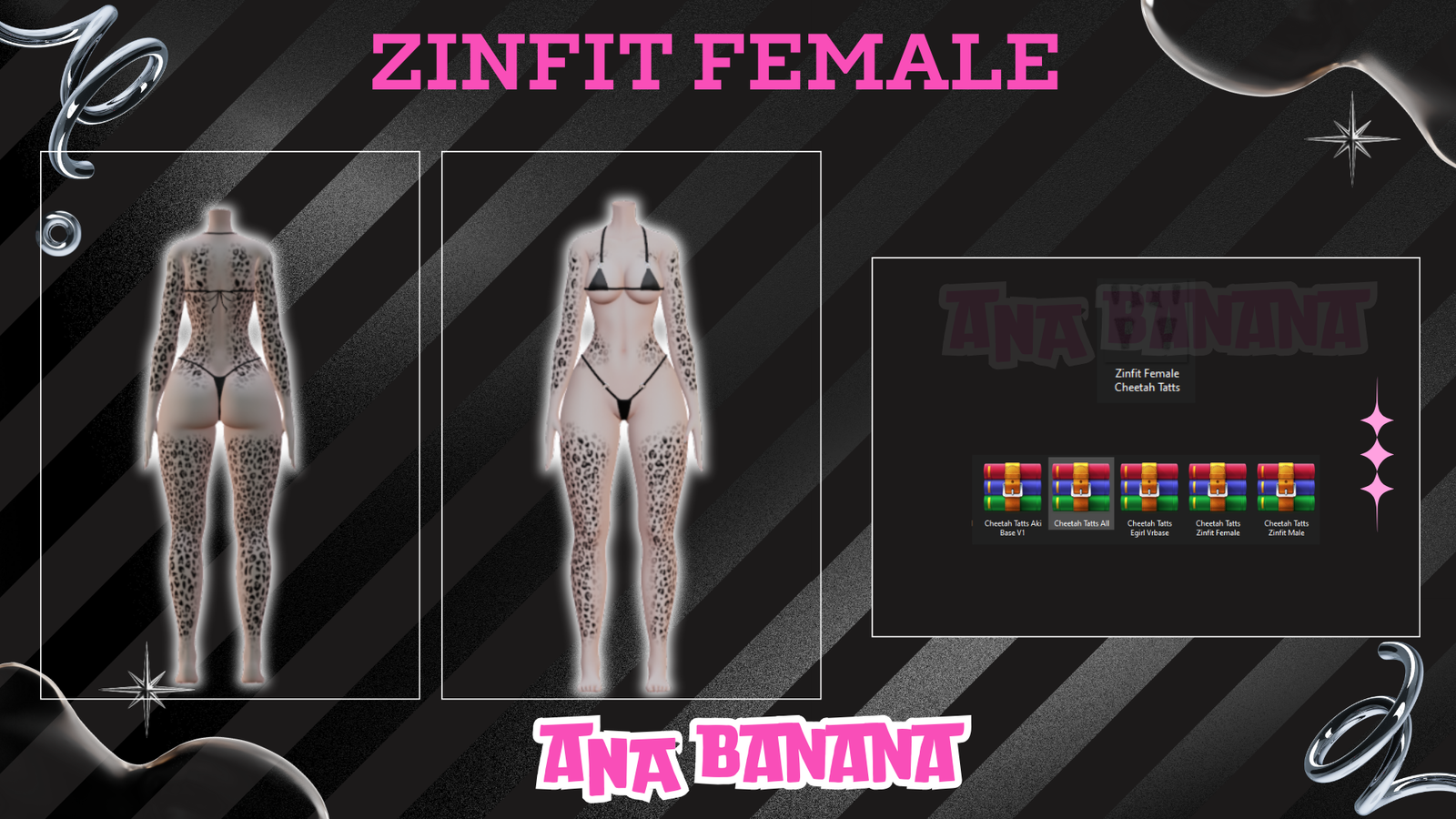 🐆 Cheetah Tatts | Egirl + Akii V1 + Zinfit F/M