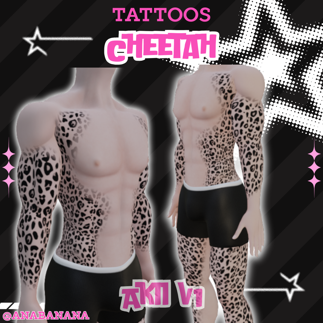 🐆 Cheetah Tatts | Egirl + Akii V1 + Zinfit F/M