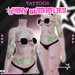 🦋 Shiny Butterflies Tatts | Vrbase Egirl