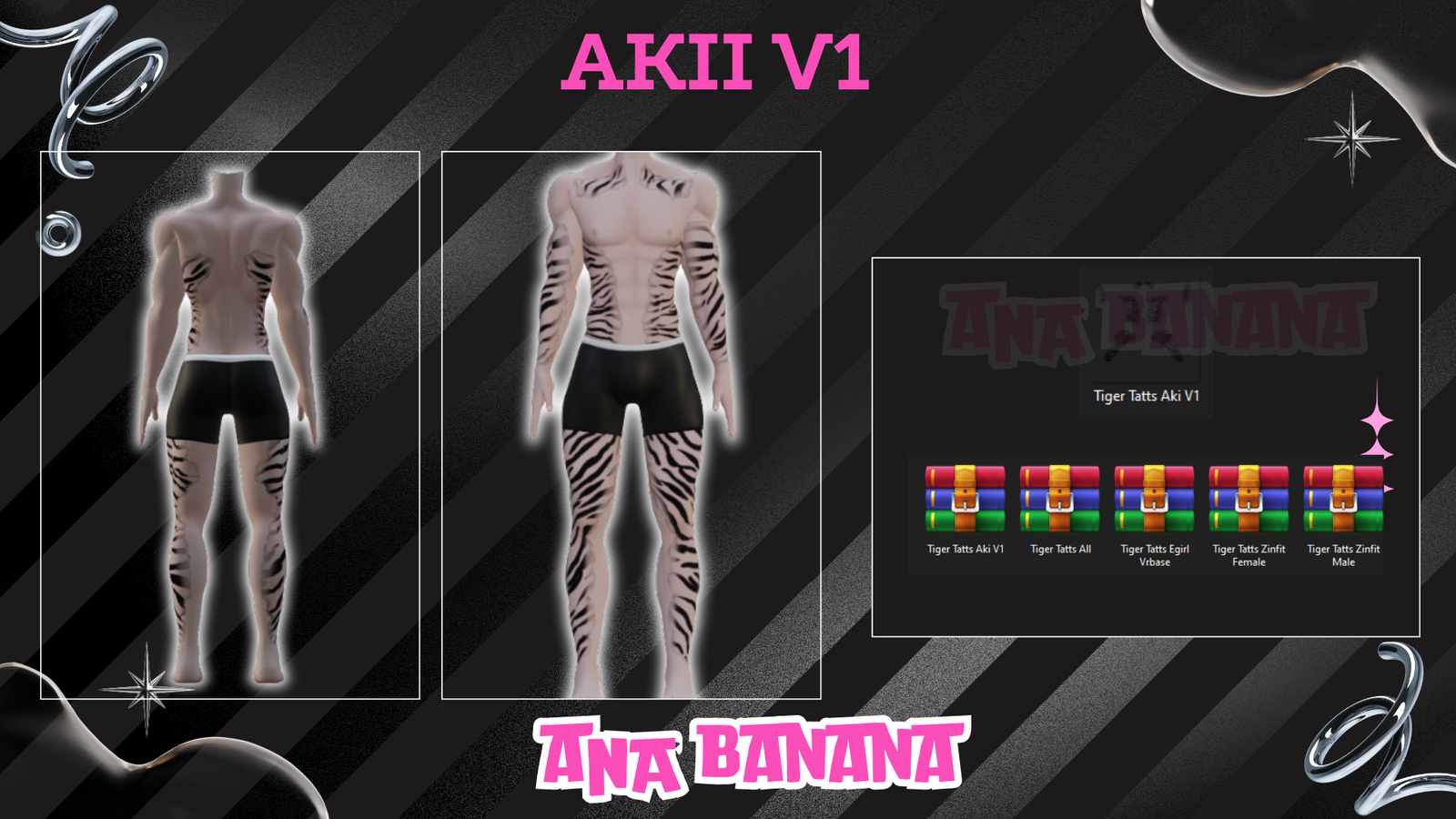 🐅 Tiger Tatts | Egirl + Akii V1 + Zinfit F/M