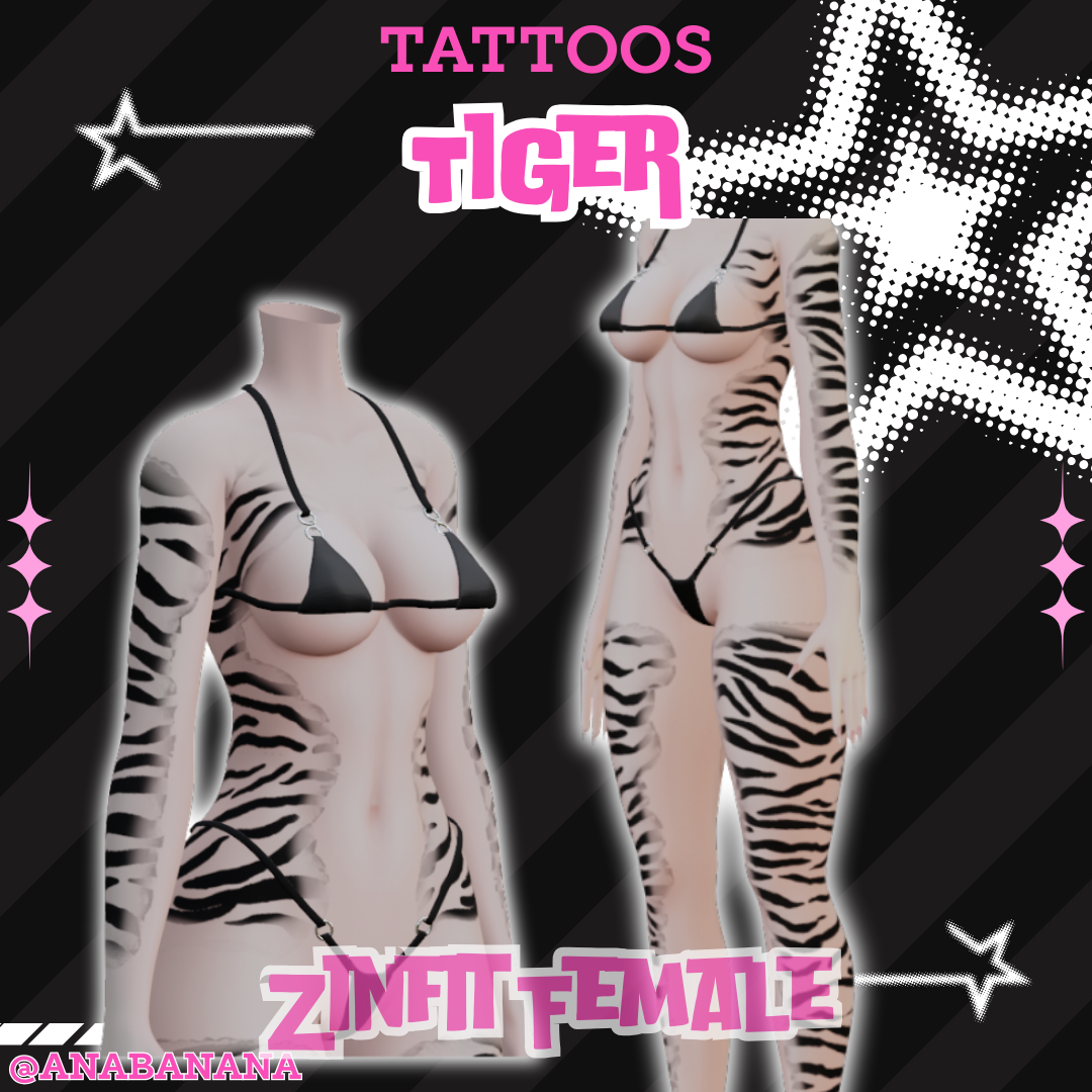 🐅 Tiger Tatts | Egirl + Akii V1 + Zinfit F/M