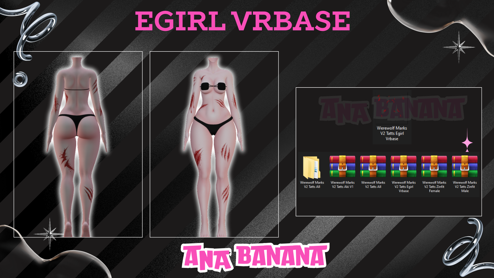 🐺 Werewolf Marks V1 Tatts | Egirl + Akii V1 + Zinfit F/M