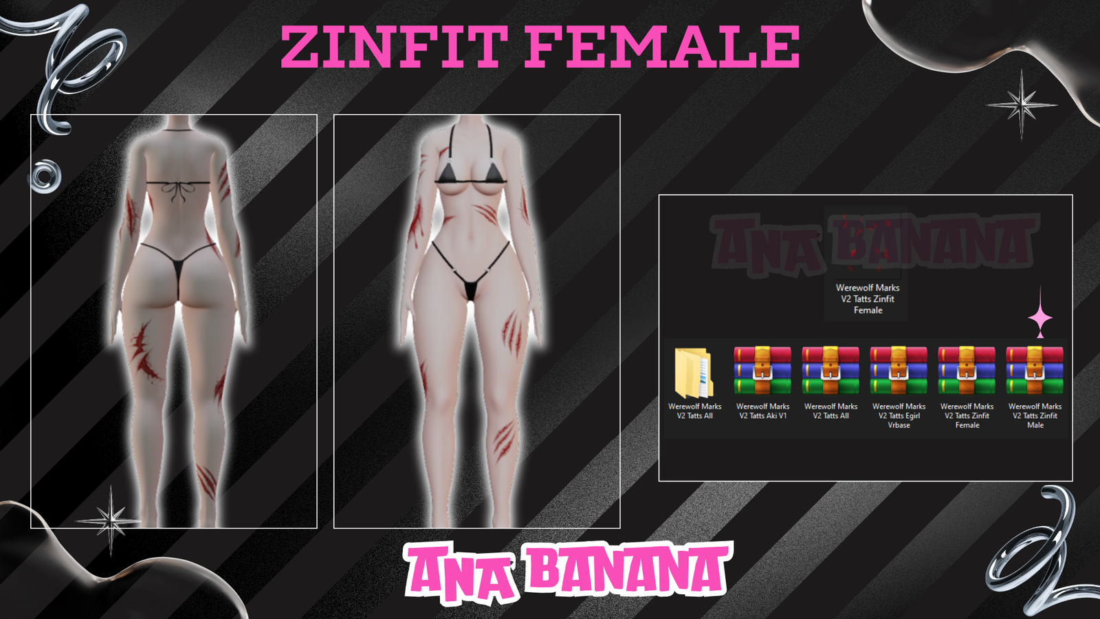 🐺 Werewolf Marks V1 Tatts | Egirl + Akii V1 + Zinfit F/M
