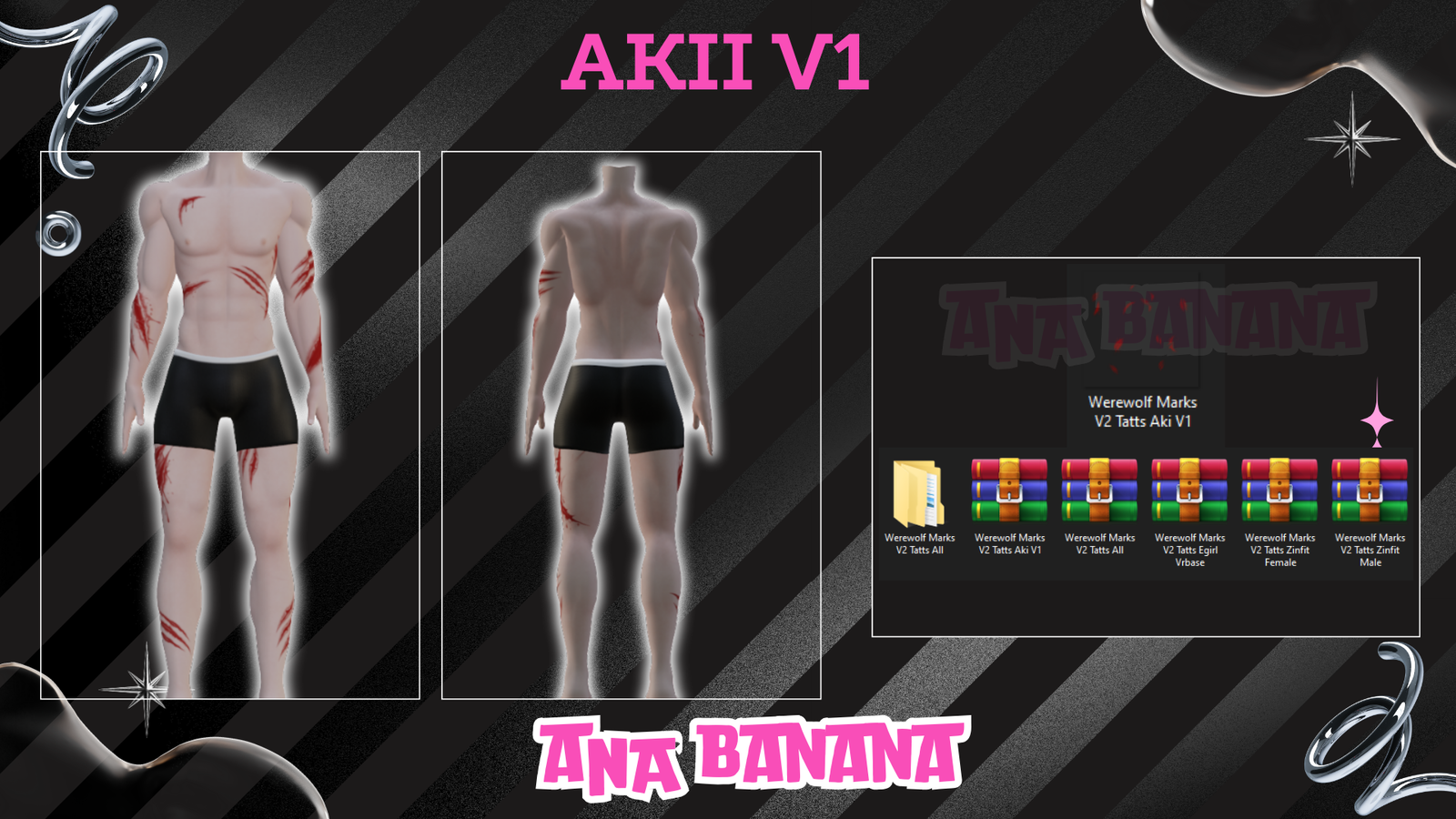 🐺 Werewolf Marks V1 Tatts | Egirl + Akii V1 + Zinfit F/M