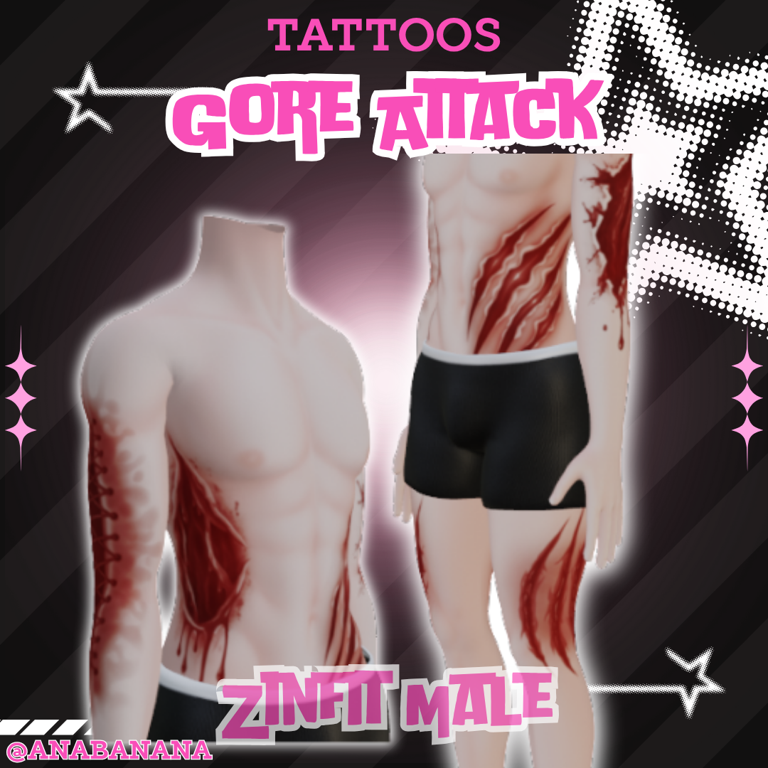 🩸 Gore Attack Tatts | Egirl + Akii V1 + Zinfit F/M