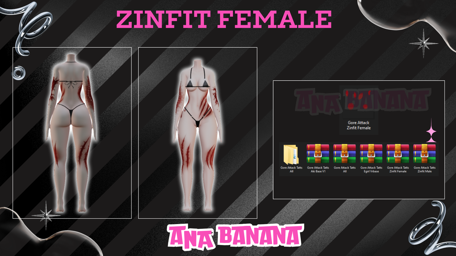 🩸 Gore Attack Tatts | Egirl + Akii V1 + Zinfit F/M