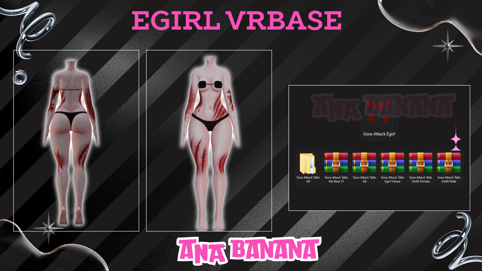 🩸 Gore Attack Tatts | Egirl + Akii V1 + Zinfit F/M