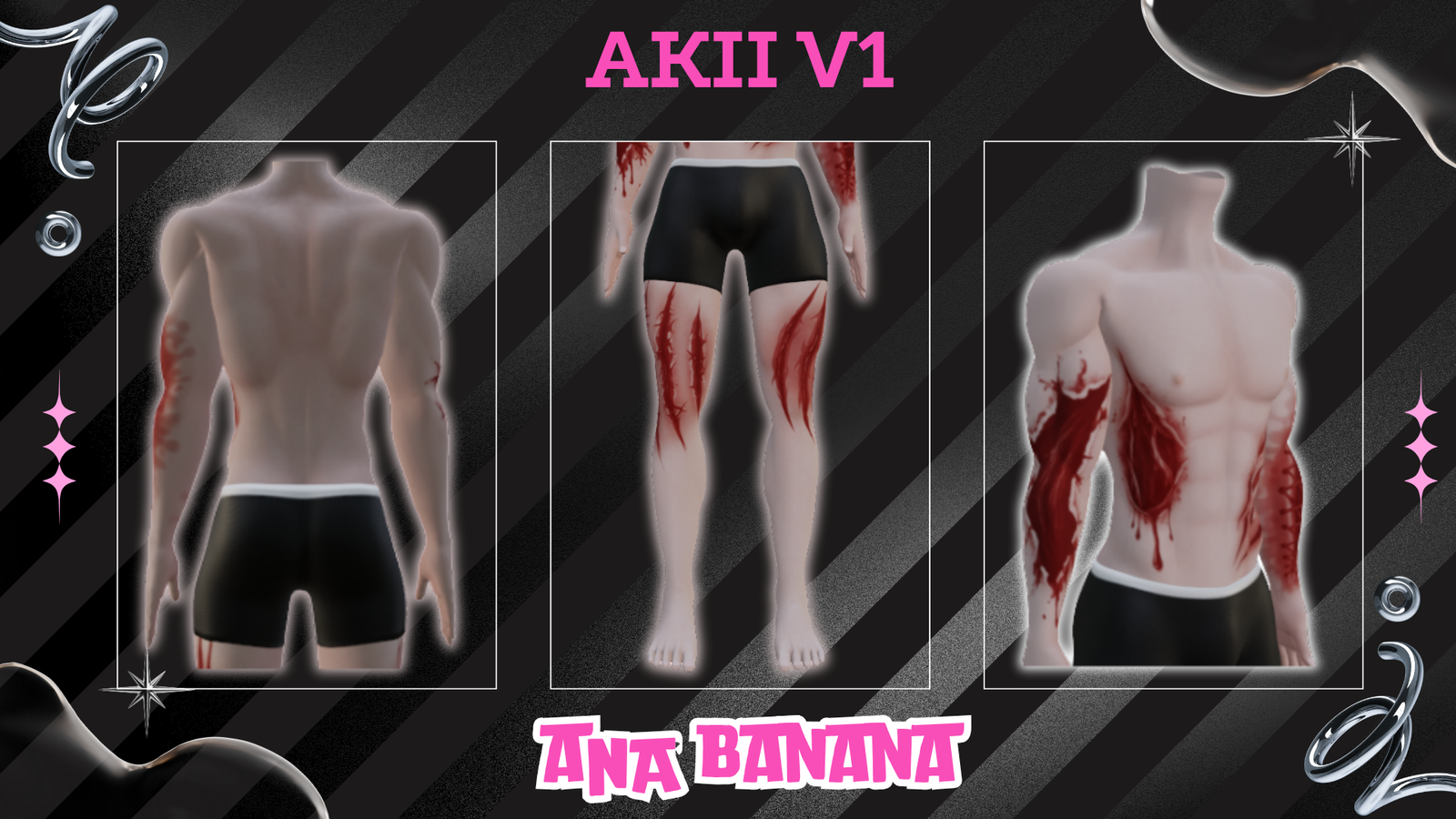 🩸 Gore Attack Tatts | Egirl + Akii V1 + Zinfit F/M