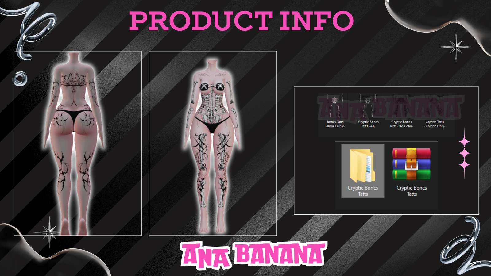 ðĶī Cryptic Bones Tatts | Vrbase Egirl