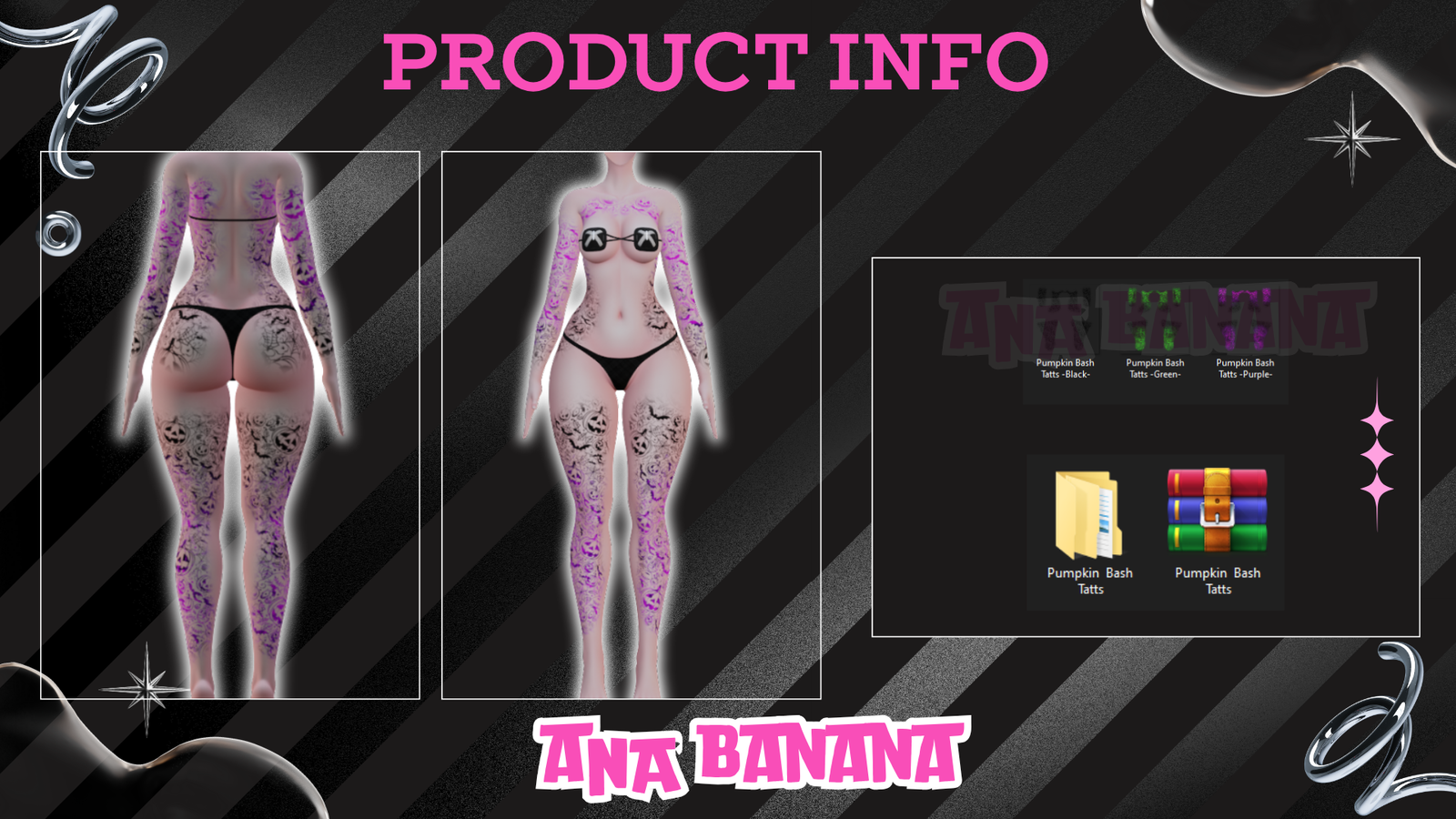 🎃 Pumpkin Bash Tatts | Vrbase Egirl