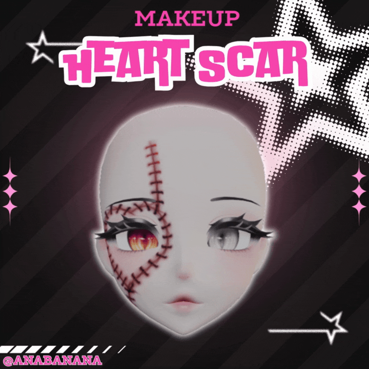 (J:)❤️ Heart Scar Makeup | Cici + Starlight