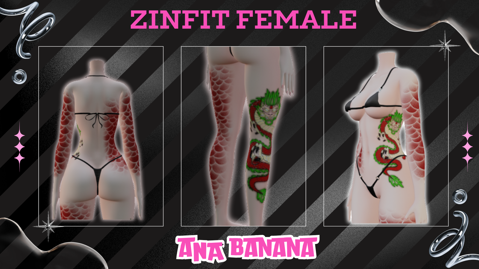 🐉 Dragon Tatts | Egirl + Akii V1 + Zinfit F/M