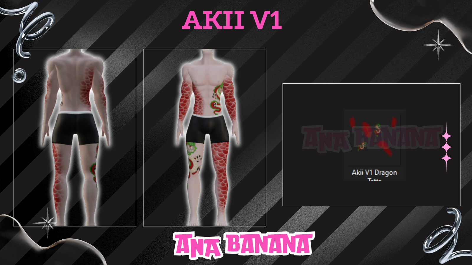 🐉 Dragon Tatts | Egirl + Akii V1 + Zinfit F/M
