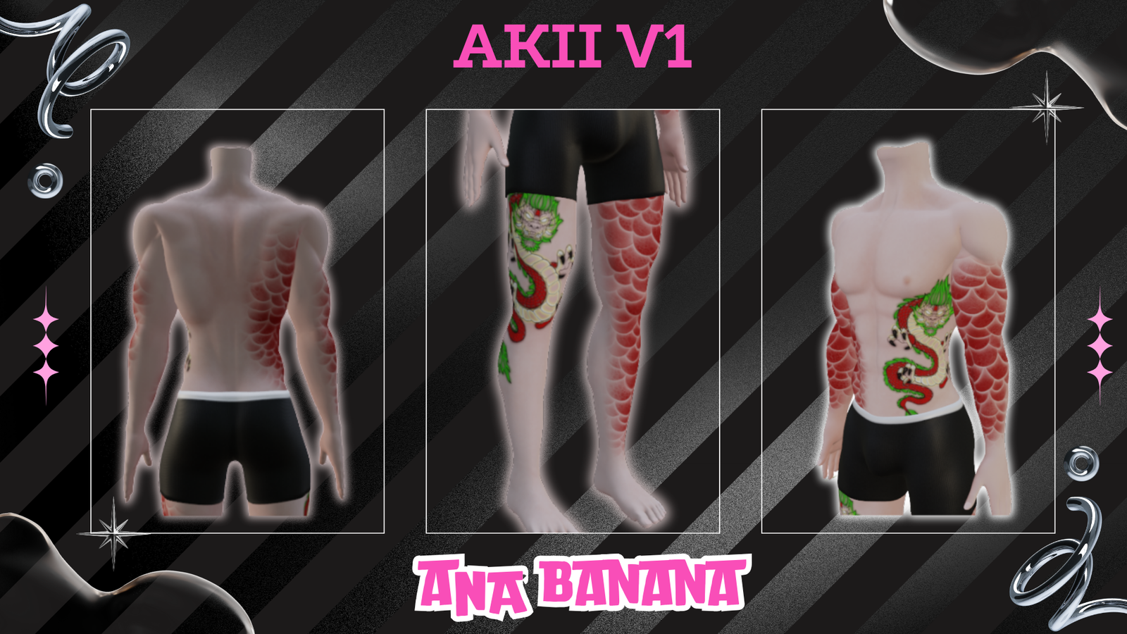 🐉 Dragon Tatts | Egirl + Akii V1 + Zinfit F/M