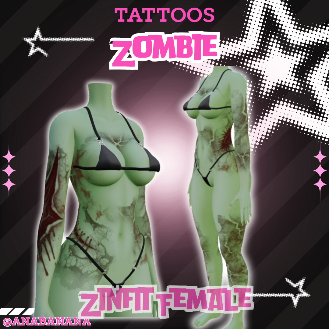 🧟 Zombie Tatts | Egirl + Akii V1 + Zinfit F/M