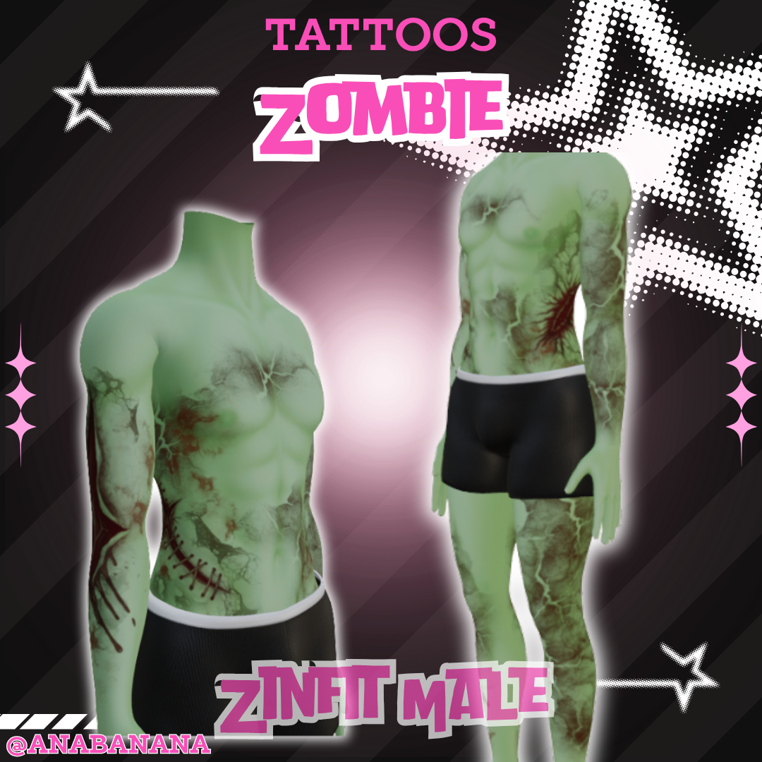 🧟 Zombie Tatts | Egirl + Akii V1 + Zinfit F/M