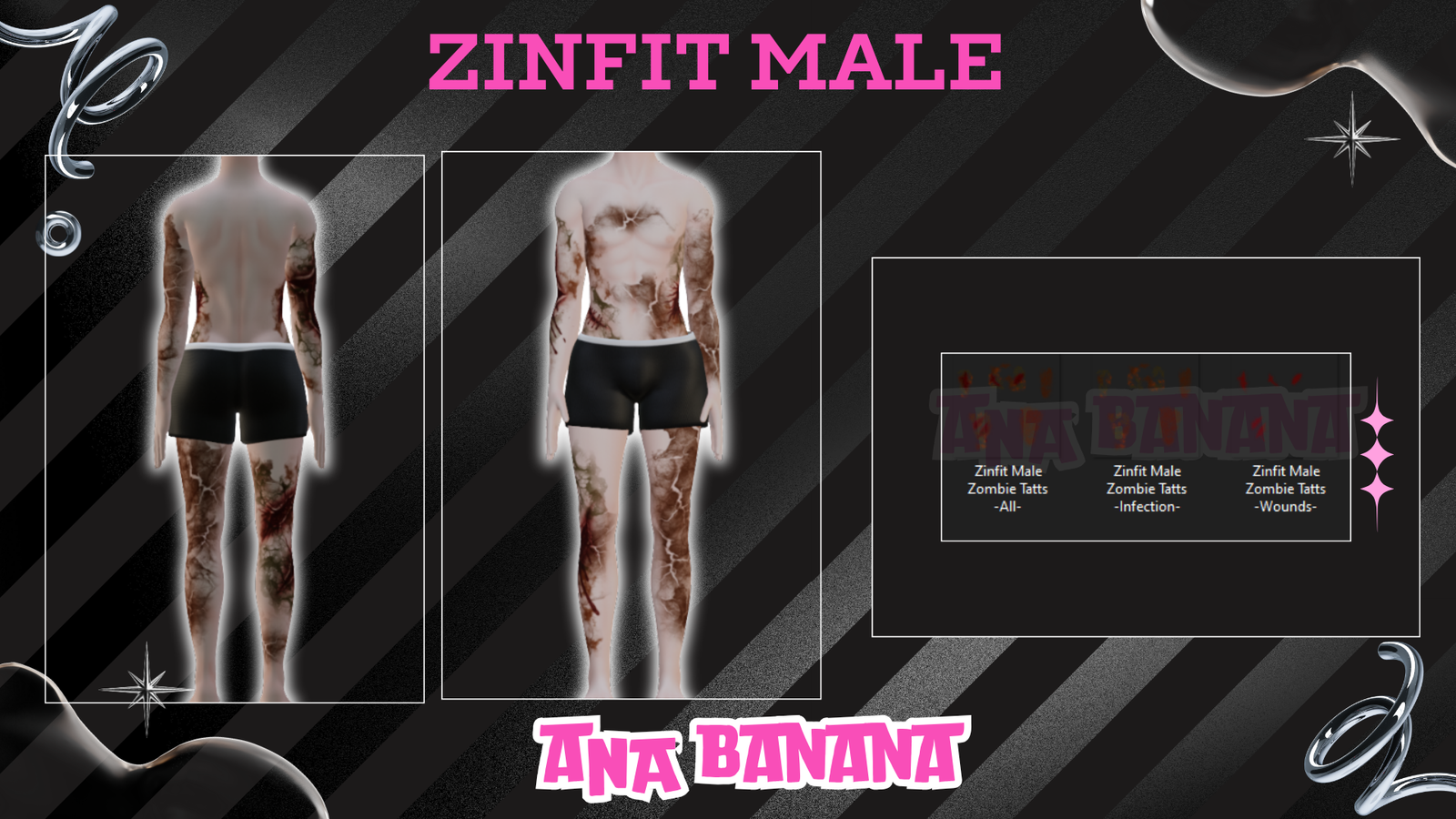 🧟 Zombie Tatts | Egirl + Akii V1 + Zinfit F/M