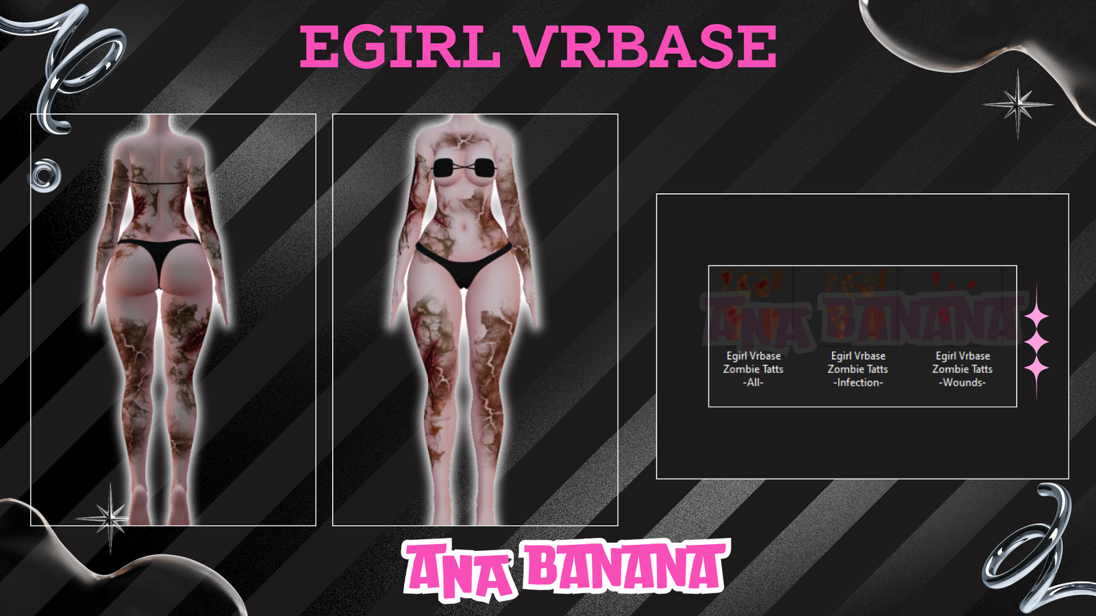 🧟 Zombie Tatts | Egirl + Akii V1 + Zinfit F/M